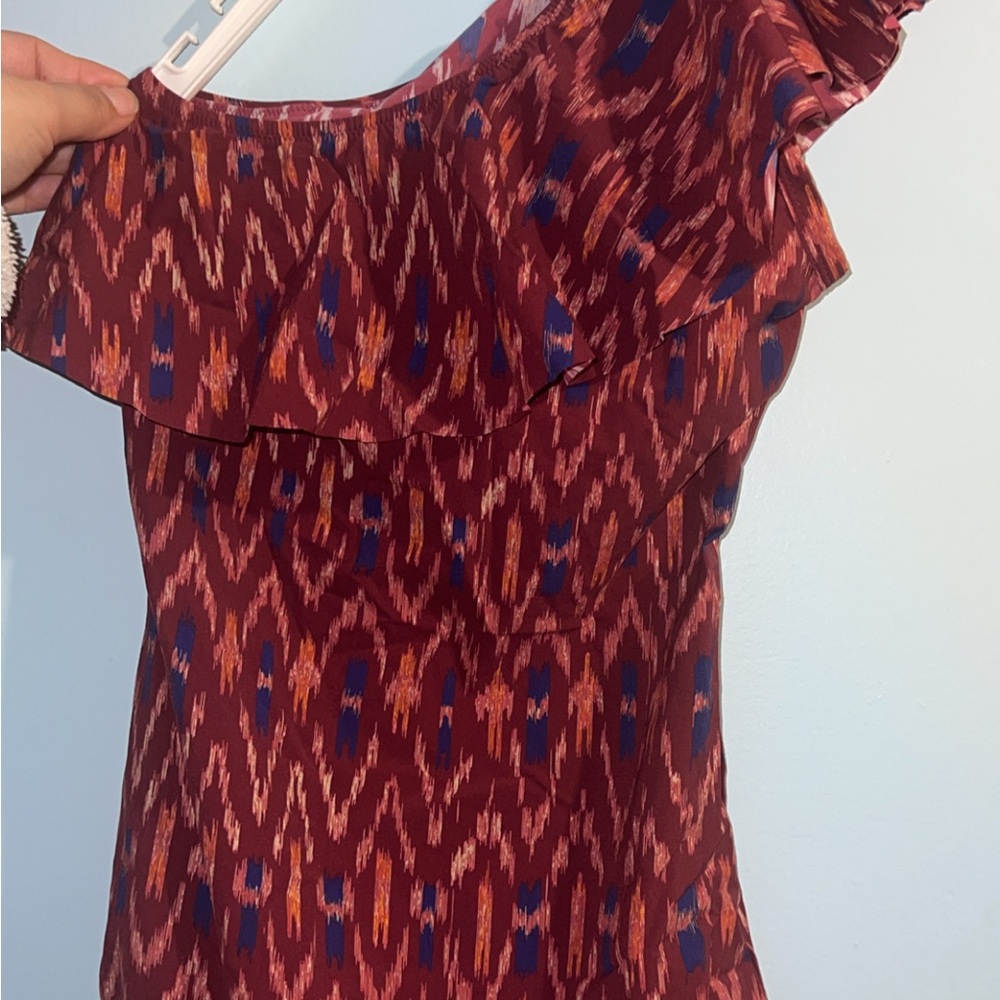 Isabel Marant Burgundy and Blue Patterned One Piece